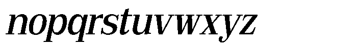 Bruchey Medium Slanted Semi Condensed Font LOWERCASE