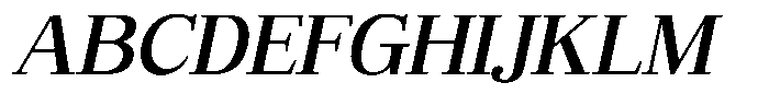 Bruchey Medium Slanted Semi Expanded Font UPPERCASE