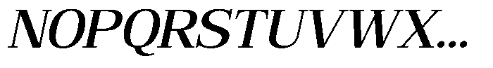 Bruchey Medium Slanted Semi Expanded Font UPPERCASE