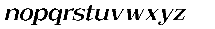 Bruchey Medium Slanted Semi Expanded Font LOWERCASE