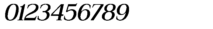 Bruchey Medium Slanted Font OTHER CHARS