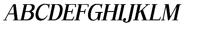 Bruchey Medium Slanted Font UPPERCASE