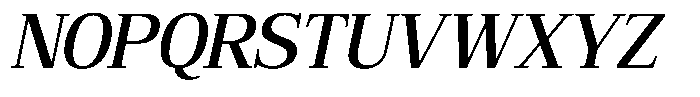 Bruchey Medium Slanted Font UPPERCASE