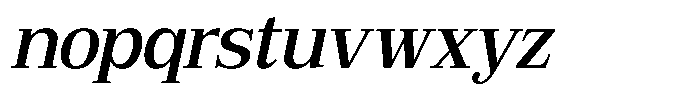 Bruchey Medium Slanted Font LOWERCASE