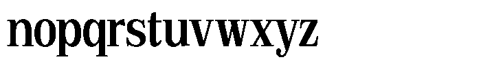 Bruchey Semi Bold Condensed Font LOWERCASE