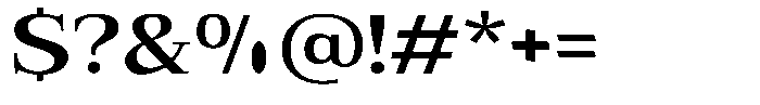 Bruchey Semi Bold Expanded Font OTHER CHARS