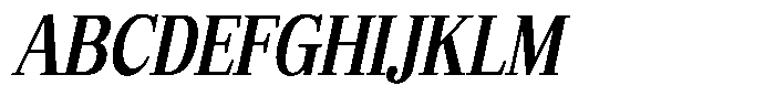Bruchey Semi Bold Slanted Condensed Font UPPERCASE
