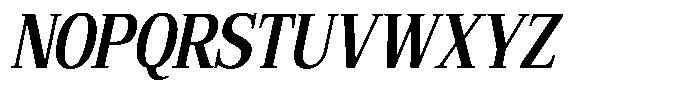 Bruchey Semi Bold Slanted Condensed Font UPPERCASE