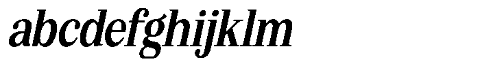 Bruchey Semi Bold Slanted Condensed FONT