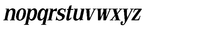 Bruchey Semi Bold Slanted Condensed Font LOWERCASE