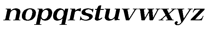 Bruchey Semi Bold Slanted Expanded Font LOWERCASE