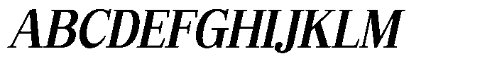 Bruchey Semi Bold Slanted Semi Condensed Font UPPERCASE