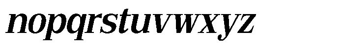 Bruchey Semi Bold Slanted Semi Condensed Font LOWERCASE