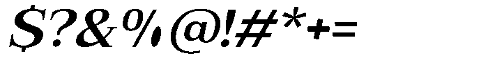 Bruchey Semi Bold Slanted Semi Expanded Font OTHER CHARS