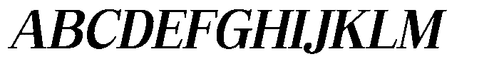 Bruchey Semi Bold Slanted Font UPPERCASE