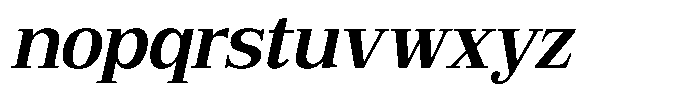 Bruchey Semi Bold Slanted Font LOWERCASE