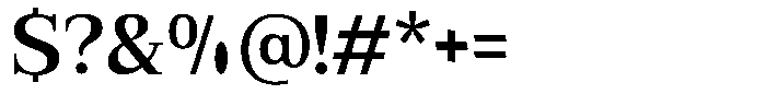 Bruchey Semi Bold Font OTHER CHARS