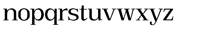 Bruchey Semi Expanded Font LOWERCASE