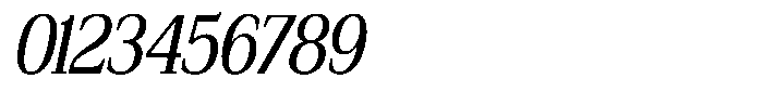 Bruchey Slanted Condensed Font OTHER CHARS