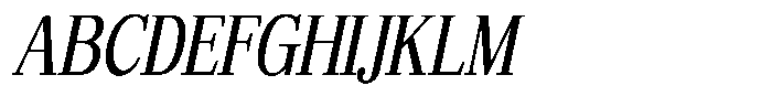 Bruchey Slanted Condensed Font UPPERCASE