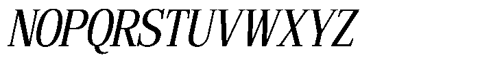 Bruchey Slanted Condensed Font UPPERCASE