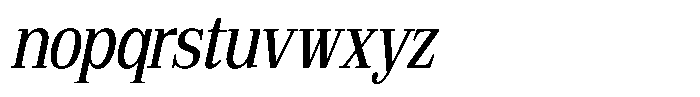 Bruchey Slanted Condensed Font LOWERCASE