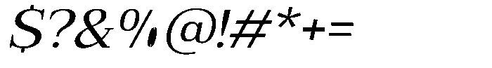Bruchey Slanted Semi Expanded Font OTHER CHARS