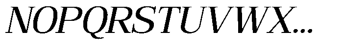 Bruchey Slanted Semi Expanded Font UPPERCASE