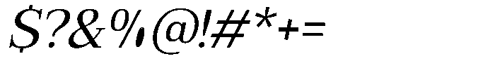 Bruchey Slanted Font OTHER CHARS