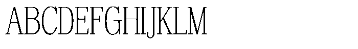 Bruchey Thin Condensed Font UPPERCASE