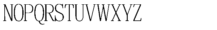 Bruchey Thin Condensed Font UPPERCASE