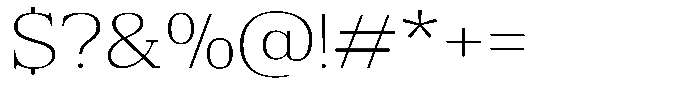 Bruchey Thin Expanded Font OTHER CHARS