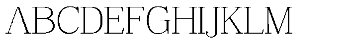 Bruchey Thin Expanded Font UPPERCASE