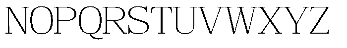 Bruchey Thin Expanded Font UPPERCASE