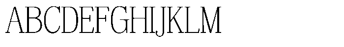 Bruchey Thin Semi Condensed Font UPPERCASE
