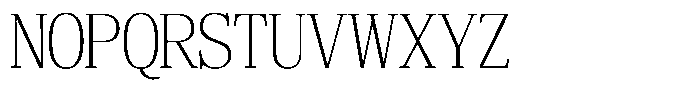 Bruchey Thin Semi Condensed Font UPPERCASE