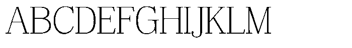 Bruchey Thin Semi Expanded Font UPPERCASE