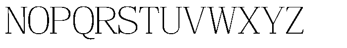 Bruchey Thin Semi Expanded Font UPPERCASE