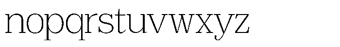 Bruchey Thin Semi Expanded Font LOWERCASE