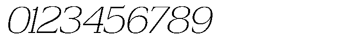 Bruchey Thin Slanted Expanded Font OTHER CHARS
