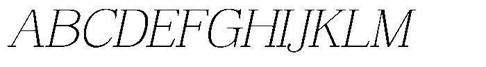 Bruchey Thin Slanted Expanded Font UPPERCASE