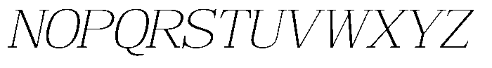Bruchey Thin Slanted Expanded Font UPPERCASE