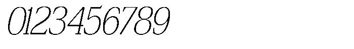 Bruchey Thin Slanted Semi Condensed Font OTHER CHARS