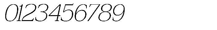 Bruchey Thin Slanted Semi Expanded Font OTHER CHARS