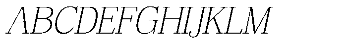 Bruchey Thin Slanted Semi Expanded Font UPPERCASE