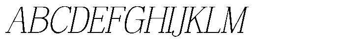 Bruchey Thin Slanted Font UPPERCASE