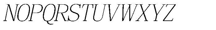 Bruchey Thin Slanted Font UPPERCASE