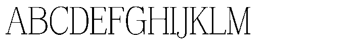Bruchey Thin Font UPPERCASE