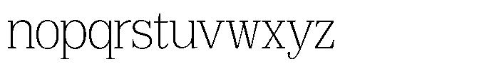 Bruchey Thin Font LOWERCASE