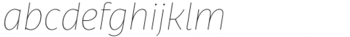 Bruna Thin Italic Font LOWERCASE